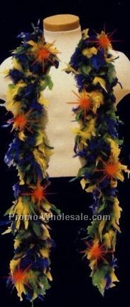 Lighted Feather Boa - Mardi Gras