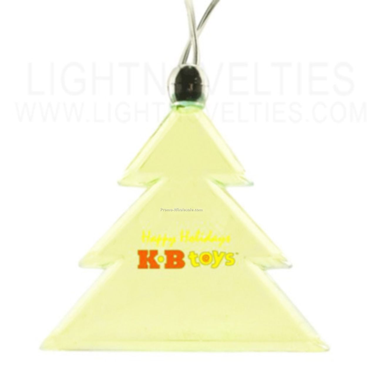 Lighted Necklace - Holiday Tree - Red Or Yellow