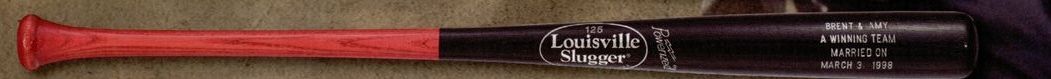 Louisville Slugger Full-size Personalized Wood Bat (Wine Red & Black)