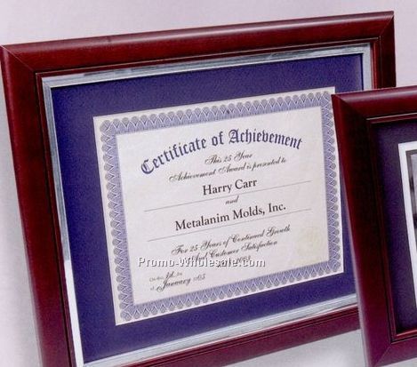 Mahogany Executive Certificate Frame W/ Liner