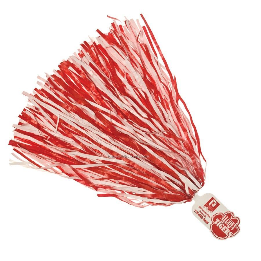 Mascot Pom Poms W/ Up To 4 Mixed Steamer Colors - Paw End - 500 Streamers