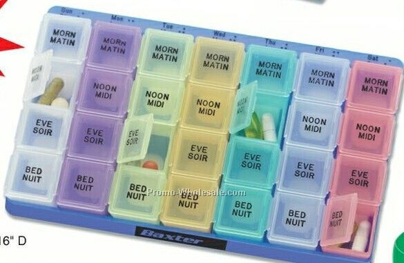 Morning/ Noon/ Evening/ Bedtime Pill Box Organizer