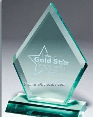 Multi Faceted Jade Green Acrylic Zenith Award (Laser Engraved)