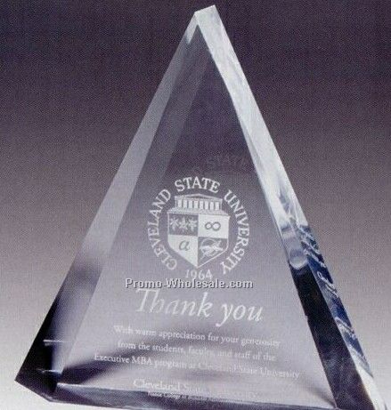 Multi-faceted Acrylic Triangle Peak Awards 8"x8"x2" (Laser Engraved)