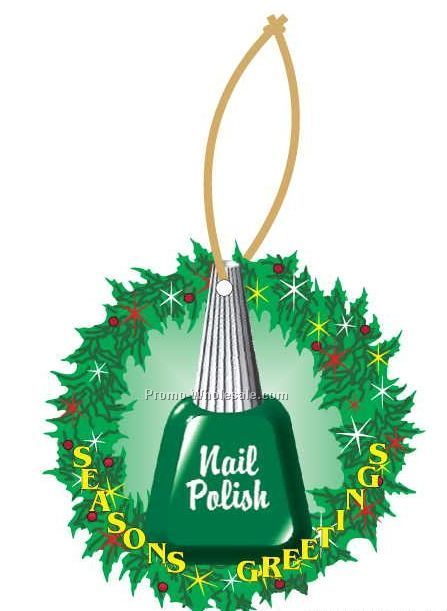 Nail Polish Executive Wreath Ornament W/ Mirror Back (4 Sq. Inch)