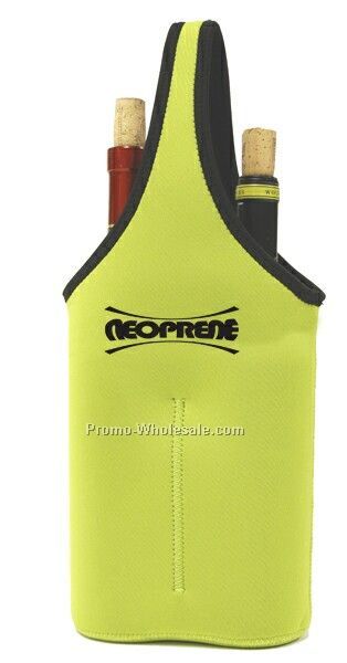 Neoprene Double Bottle Sleeve - Green (8"x17"x3")