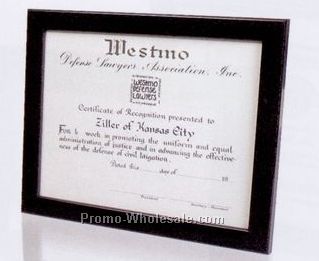 Premium Polymer Certificate Frame W/ Black Granite Finish