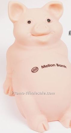 Reclining Pig Flesh Piggy Bank