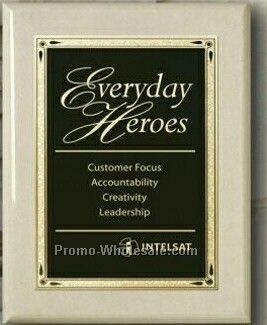 Recycled Copy Paper Cream Plaque With Lasered Plate (7"x9")