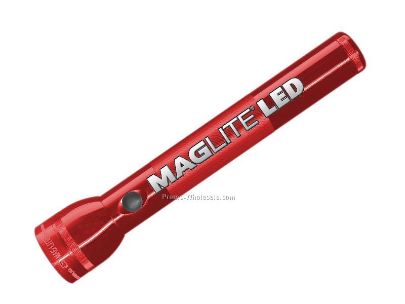 Red 3 D Cell Mag Lite LED Flashlight