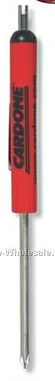 Reversible #3-4 Standard/#0 Phillips Blade Screwdriver W/ Valve Stem Top