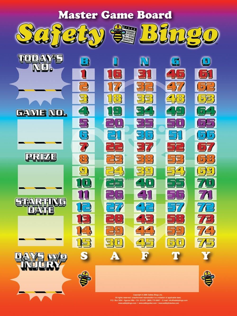 Safety Bingo Or Custom Games & Boards