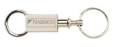 Satin Nickel Rectangular Shaped Pull-apart Key Ring