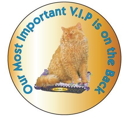 Selkirk Rex Cat Round Hand Mirror W/ Full Mirror Back (2-1/2")