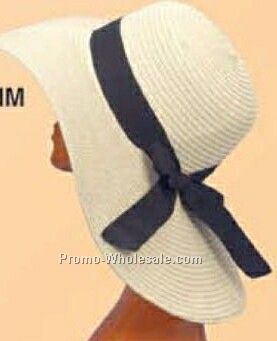 Sewn Braid Straw Hat With 6" Brim (One Size Fit Most)