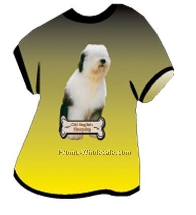 Sheepdog Acrylic T Shirt Coaster W/ Felt Back