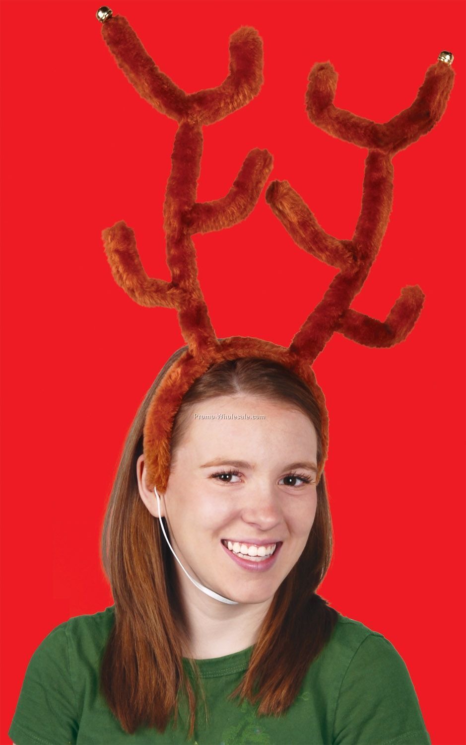 Soft Touch Reindeer Antlers Headband W/ Bells