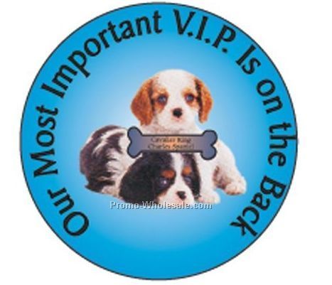 Spaniel Dog Round Hand Mirror W/ Full Mirror Back (2-1/2")