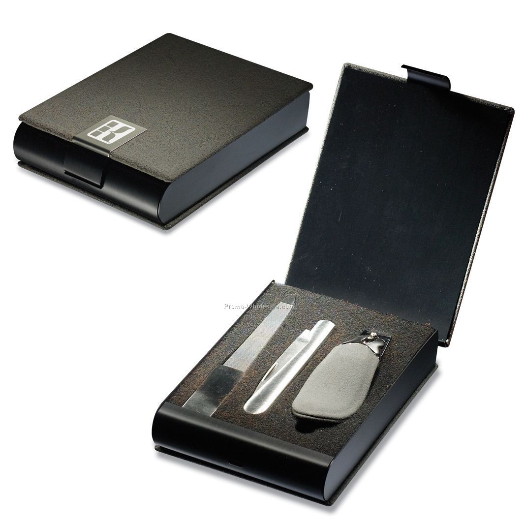 Stainless Steel 3-in-1 Manicure Set, Nail Clipper, Knife And Nail File