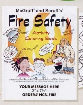 Stock Design Fire Safety Fire Theme Coloring Book (8-1/2"x11")