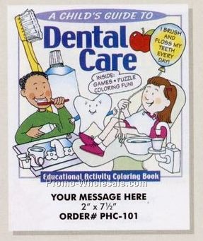 Stock Design Health Theme Coloring Book - Dental Care (8-1/2"x11")