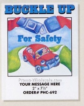 Stock Design Safety Theme Coloring Book - Buckle Up (8-1/2"x11")