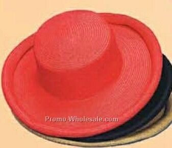 Straw Hat W/ Double Edge Brim (One Size Fits Most)