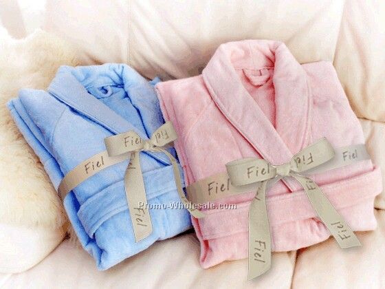 The Heavenly Plush Color Velour Bathrobe (Blank)