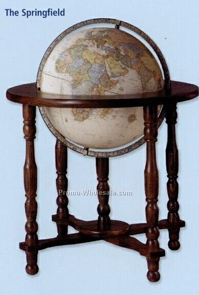 The Springfield Antique Illuminated World Globe