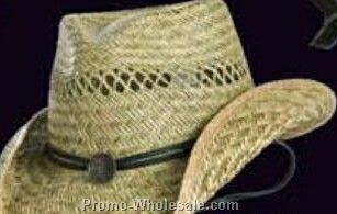 Toby Keith Straw Hat W/ Black Decoration