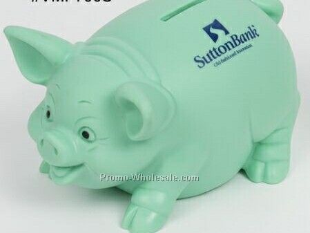Traditional Mint Green Pig Bank