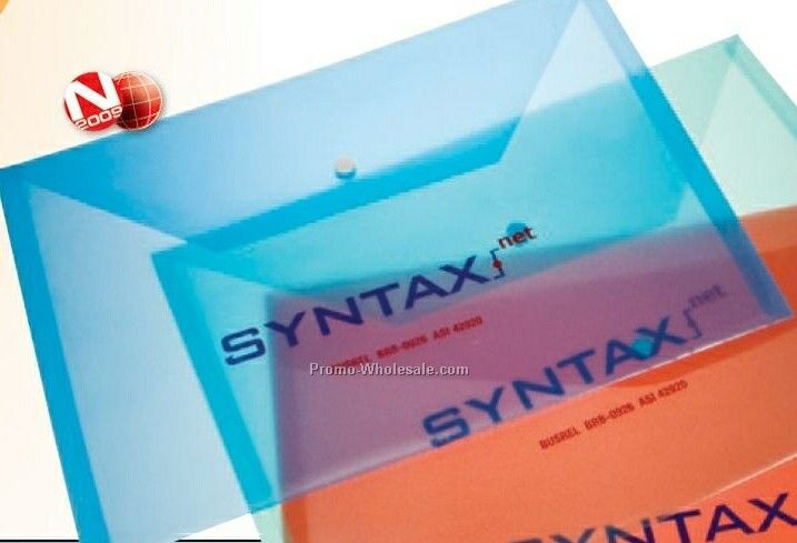 Translucent Flat Envelopes W/ Snap Closure - Pvc