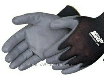Ultra Thin Black Polyurethane Palm Coated Black Knit Gloves (S-xl)
