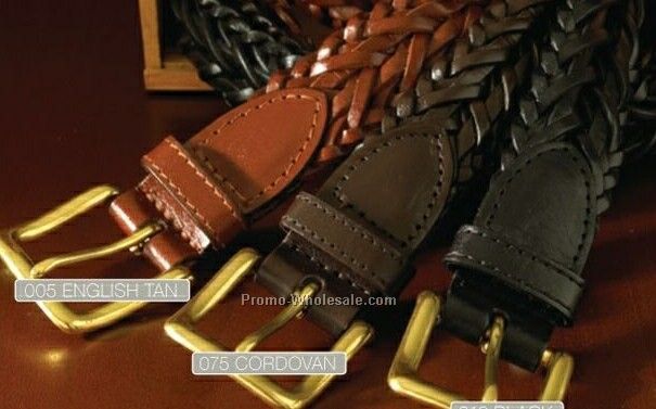 Unisex Braided Leather Belt (24-44)