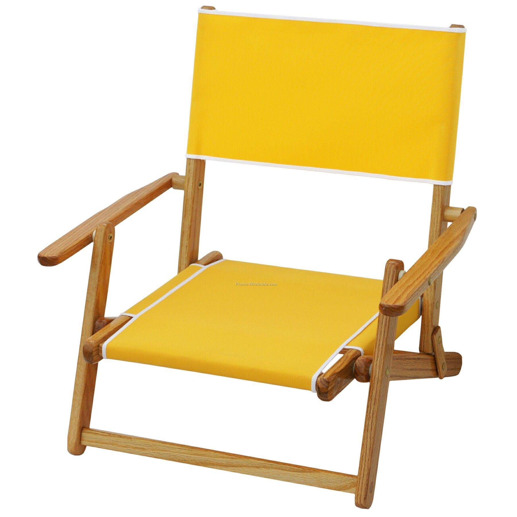 Us Made Deluxe Solid Oak Hardwood Frame Folding Sand Chair