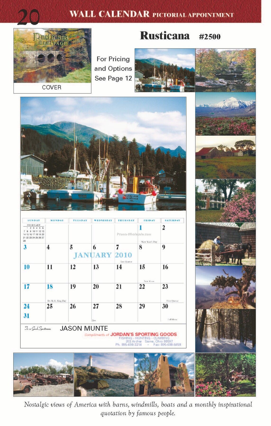 Wall Calendars: Rusticana Heritage - Saddle Stitched