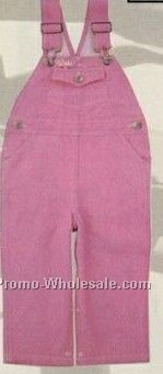 Walls Youth 100% Cotton Denim Bib Overalls (Xs-xl) - Rose Pink