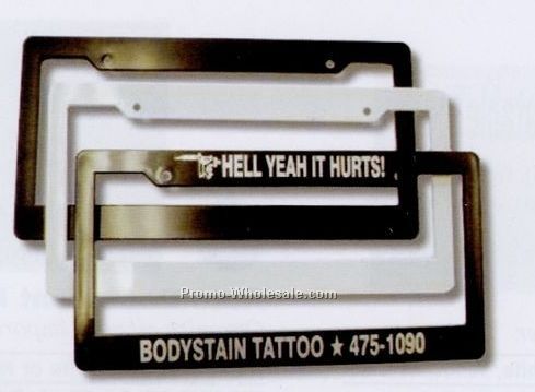 White License Plate Frames