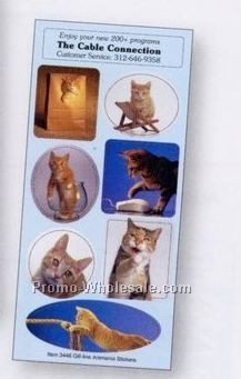 White Paper Animania Stickers With Cats
