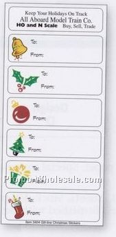 White Paper Christmas Gift Stickers