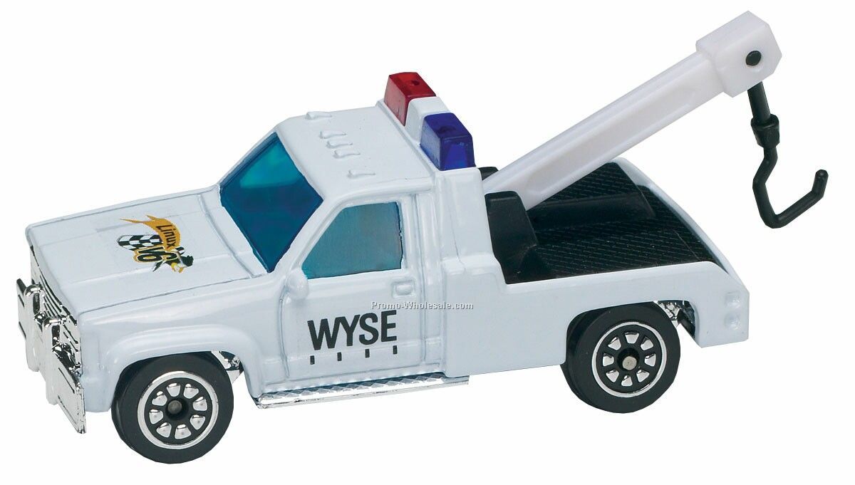 White Tow Truck Die Cast Mini Vehicles - 3 Day
