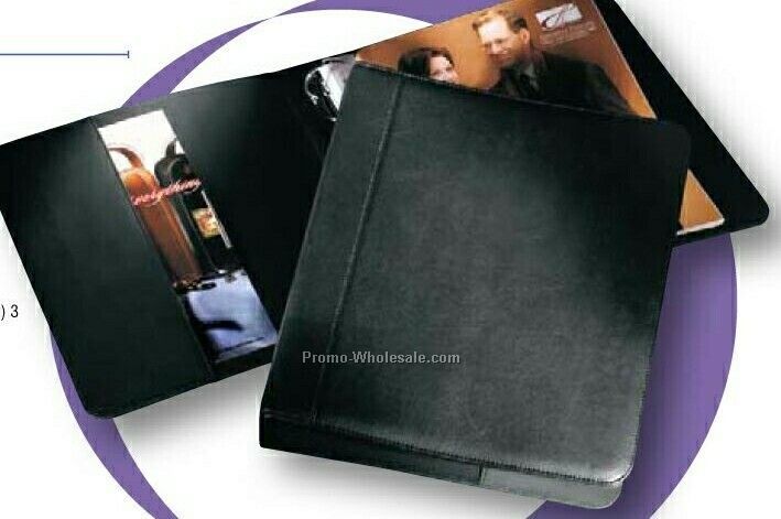 1-1/2" Three Ring Genuine Leather Binder