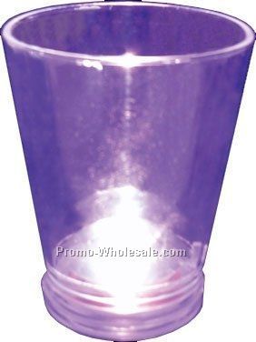 1-1/2 Oz. Frosted Or Clear Light Up Shot Glass W/ Purple LED