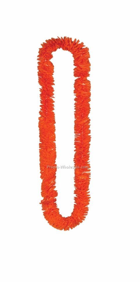 1-1/2"x36" Orange Soft Twist Poly Leis W/ Individual Upc Code (144 Pieces)