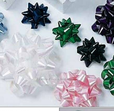 1-1/4"x1/4" Self Sticking Star Bow - Satin