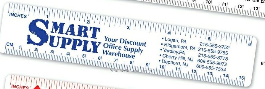 1-1/4"x6-1/4" Surface Printed Vinyl Rulers