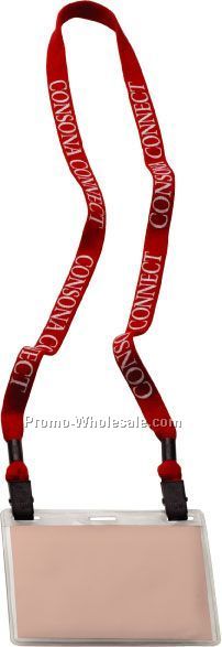 1/2" Cotton Double Bulldog Clip Lanyard