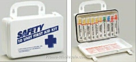 10 Unit Unitized Plastic First Aid Case