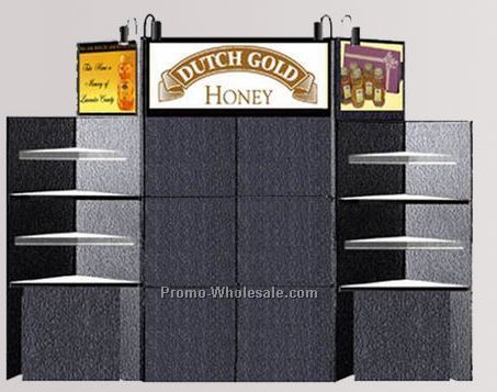 10-ft. Booth Mod Display System (22 Panel, 1 Double, 2 Lt Box, 8 Triangle)