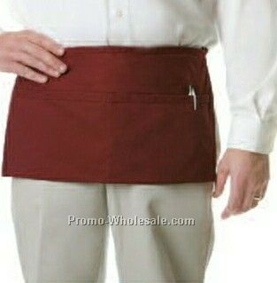 10"x19" Two Pocket Waist Apron (Burgundy)